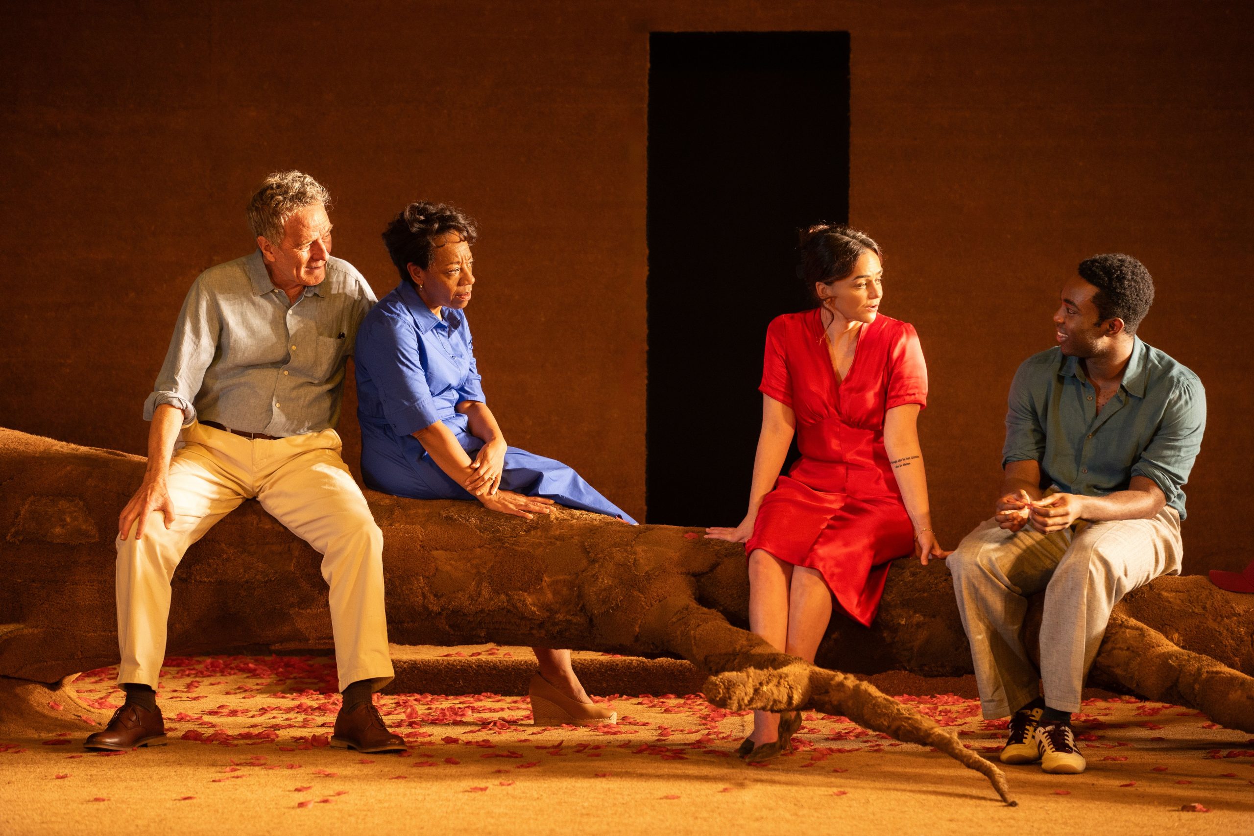 Bryan Cranston (Joe Keller), Marianne Jean-Baptiste (Kate Keller), Hayley Squires (Ann Deever) and Paapa Essiedu (Chris Keller). Photo © Jan Versweyveld